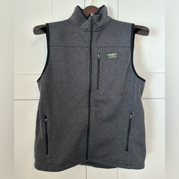 L.L. Bean Other - L.L. Bean Men's Sweater Fleece Full-Zip Vest in Heathered Gray M EUC